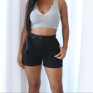 NWOT FASHION NOVA Black cargo shorts